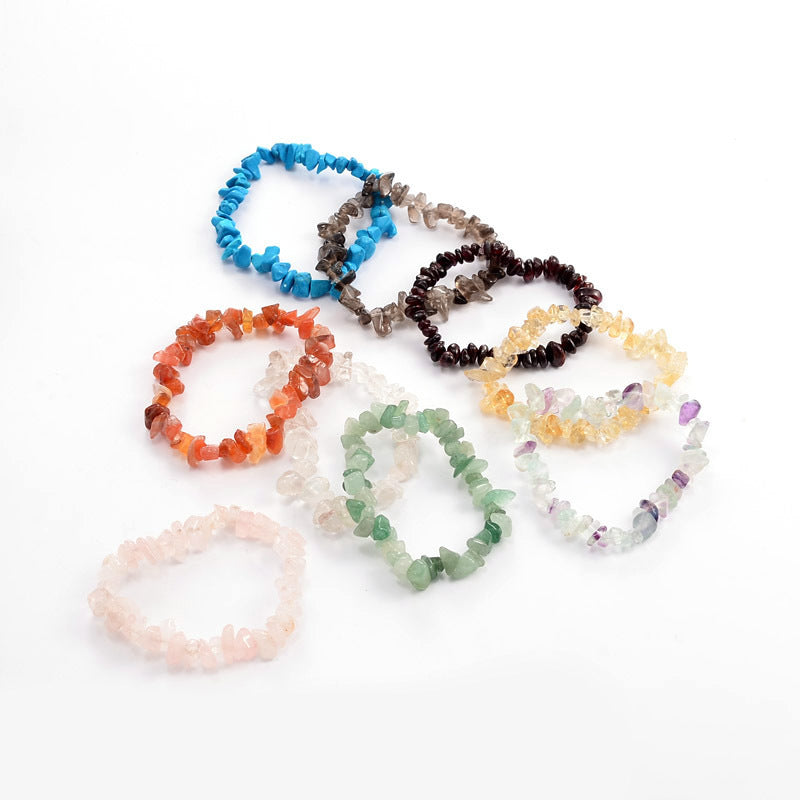 Women's Natural Crystal Irregular Gravel Bracelet