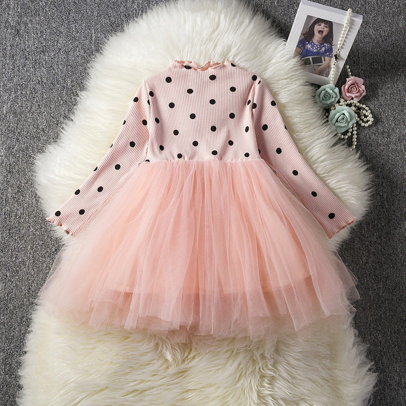 Vestido de niñas con lazo de cuerda flotante