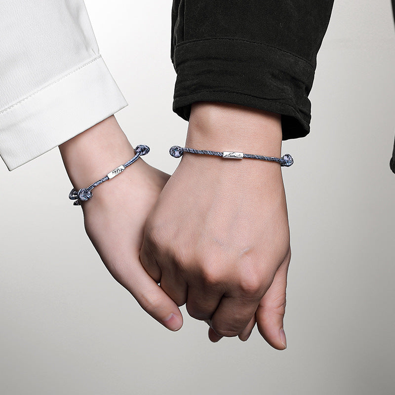 Pure silver vow of love hand rope