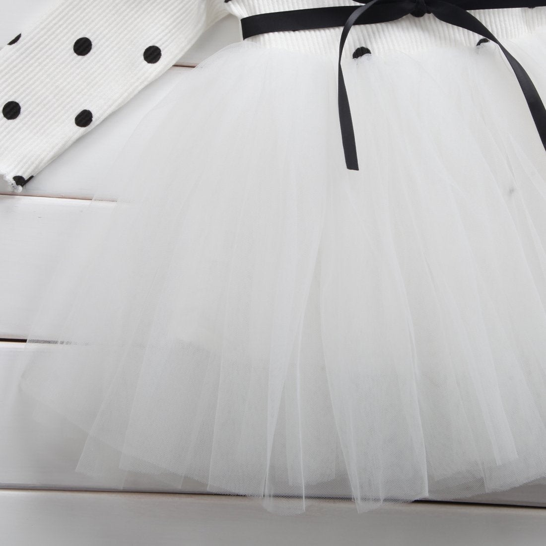 Vestido de niñas con lazo de cuerda flotante