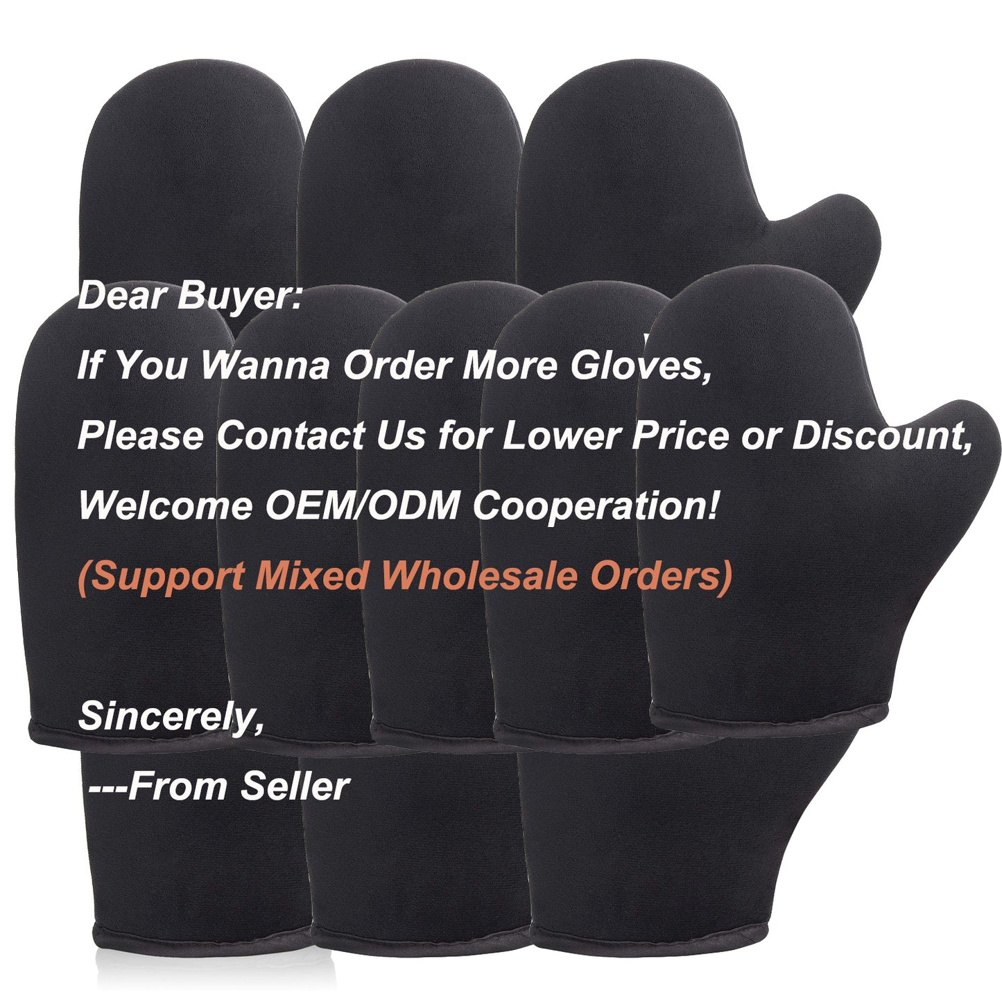 Flocking tanning oiled moisture-proof gloves