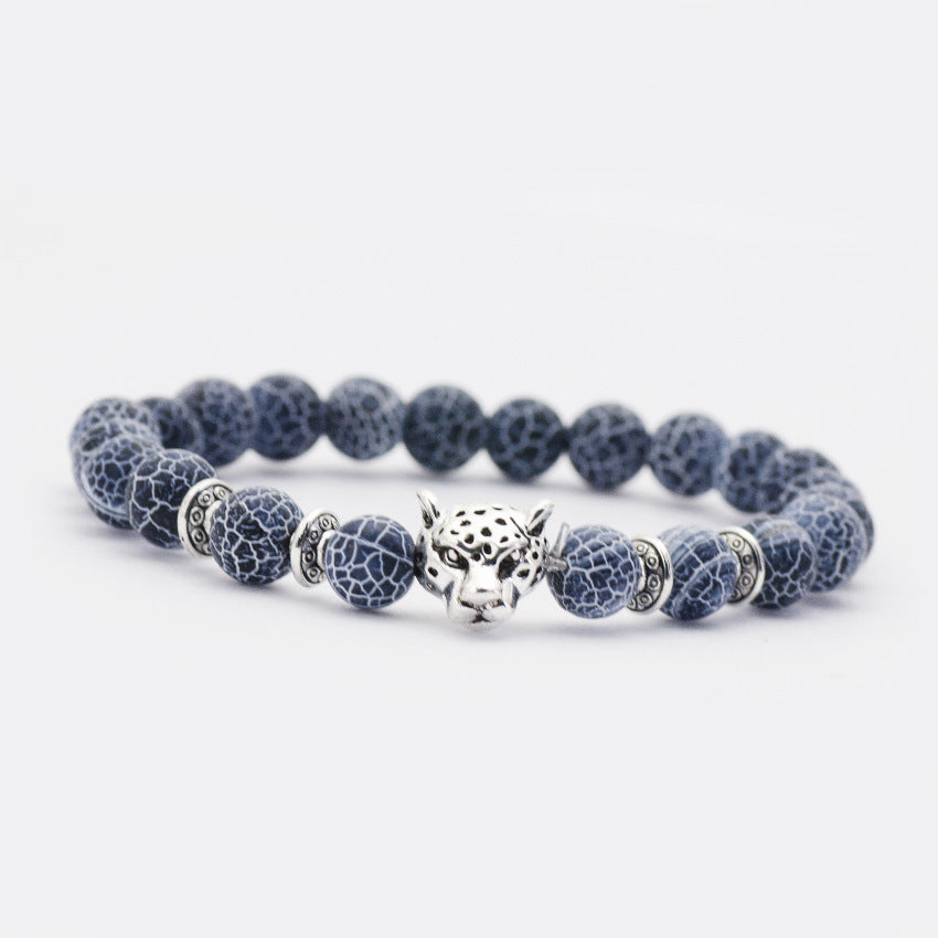 Pulsera de Yoga con cabeza de búho de piedra Natural