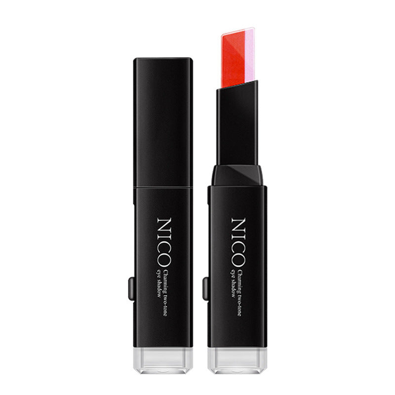 Tapered two-color eye shadow stick