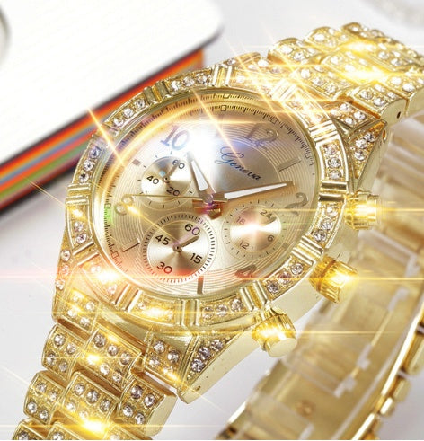 Reloj de pulsera de cristal de cuarzo para mujer reloj de pulsera de moda de acero inoxidable Geneva de lujo reloj para hombre 2021 montre para mujer relojes deportivos