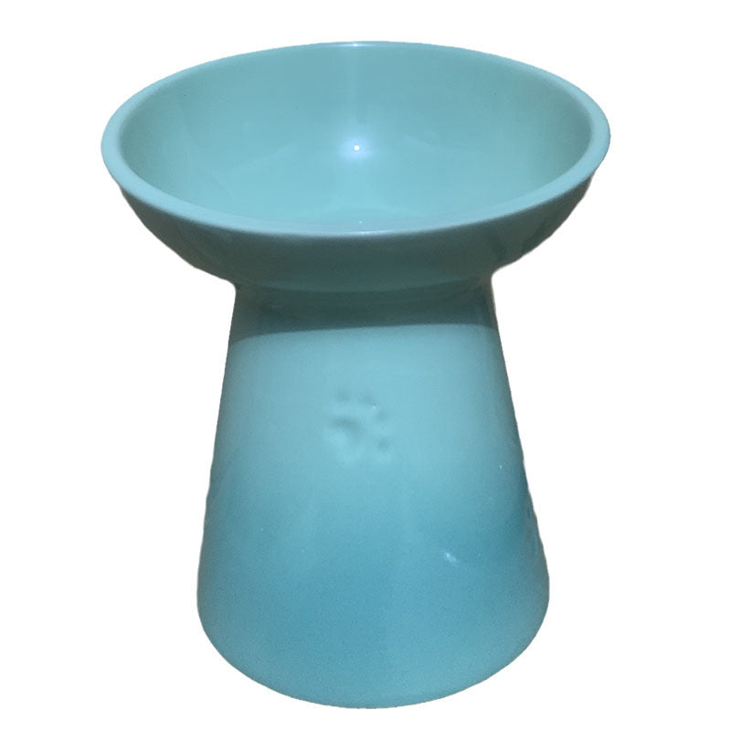 Color Oblique Mouth High Foot Pet Bowl Inclined Surface Anti-overturning Food Container