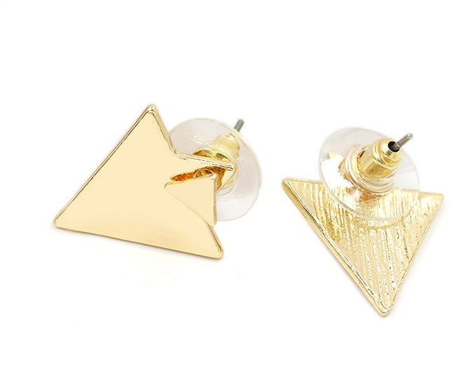 European and American foreign trade jewelry wholesale Street shot fashion size asymmetric earrings Geometric triangle earrings earrings