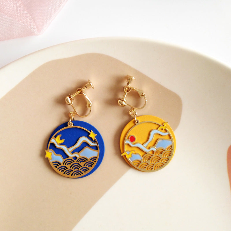 Cultural National Style Forbidden City Earhook