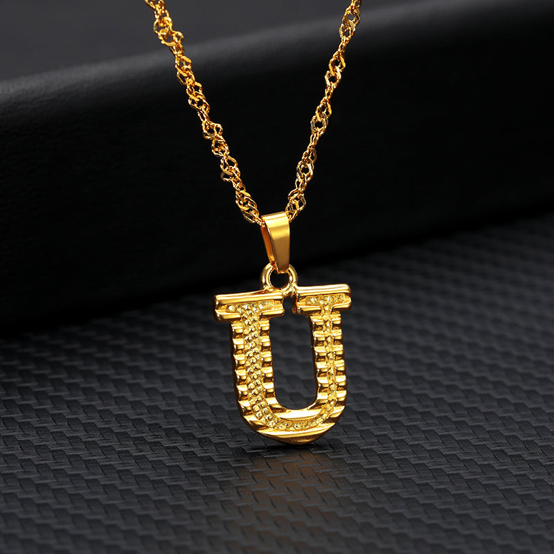 COLLAR COLGANTE chapado en oro de 26 letras