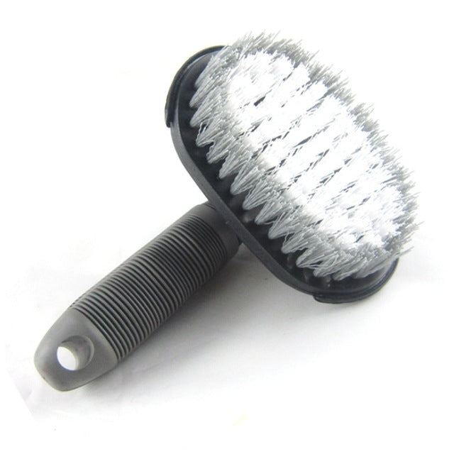 Car Wash Tire Brush With Soft Handle Steel Rim Wheel Hub Brush For Automobile