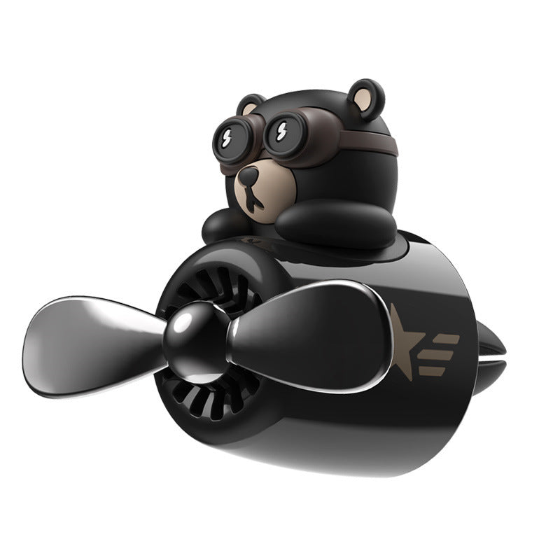 Ornamentos de aromaterapia para salida de aire de coche con osos aviadores
