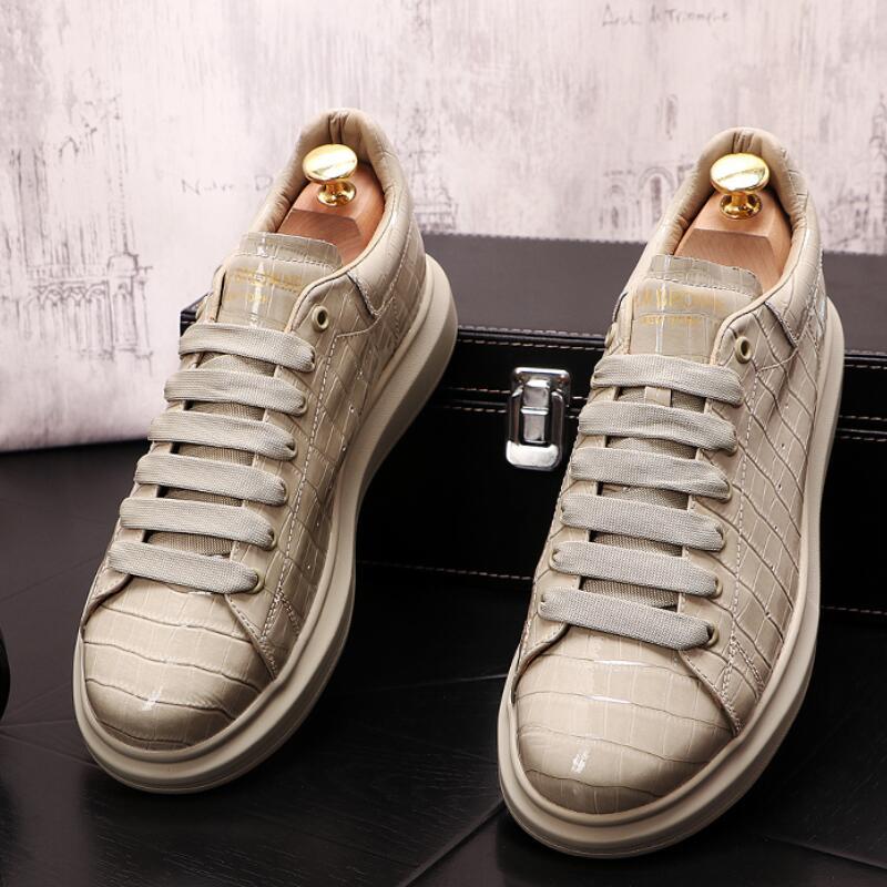 Zapatos de plataforma nuevos zapatos casuales de moda para hombres zapatos de suela gruesa interior aumentados para hombres