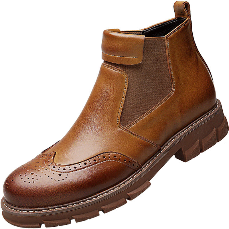 Zapatos de tacón alto botas de cuero de nieve botas cortas de herramientas Brock American Martin