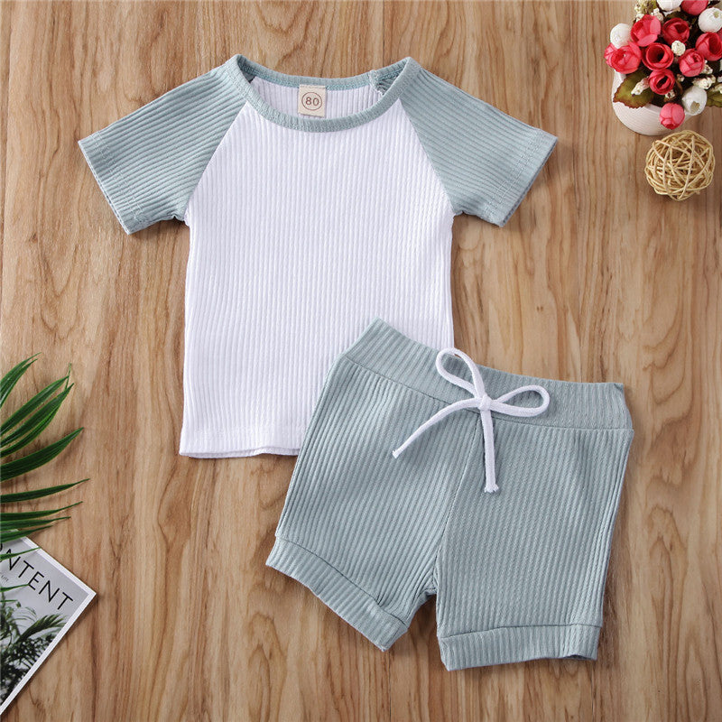 Camisa pantalones cortos 2 piezas para ropa de bebé niño niños ropa