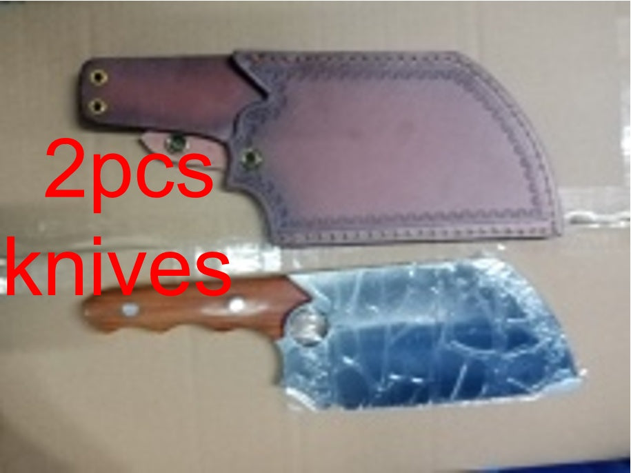 Forjado grande grueso anillo pequeño cuchillo de cocina cuchillo de corte cuchillo