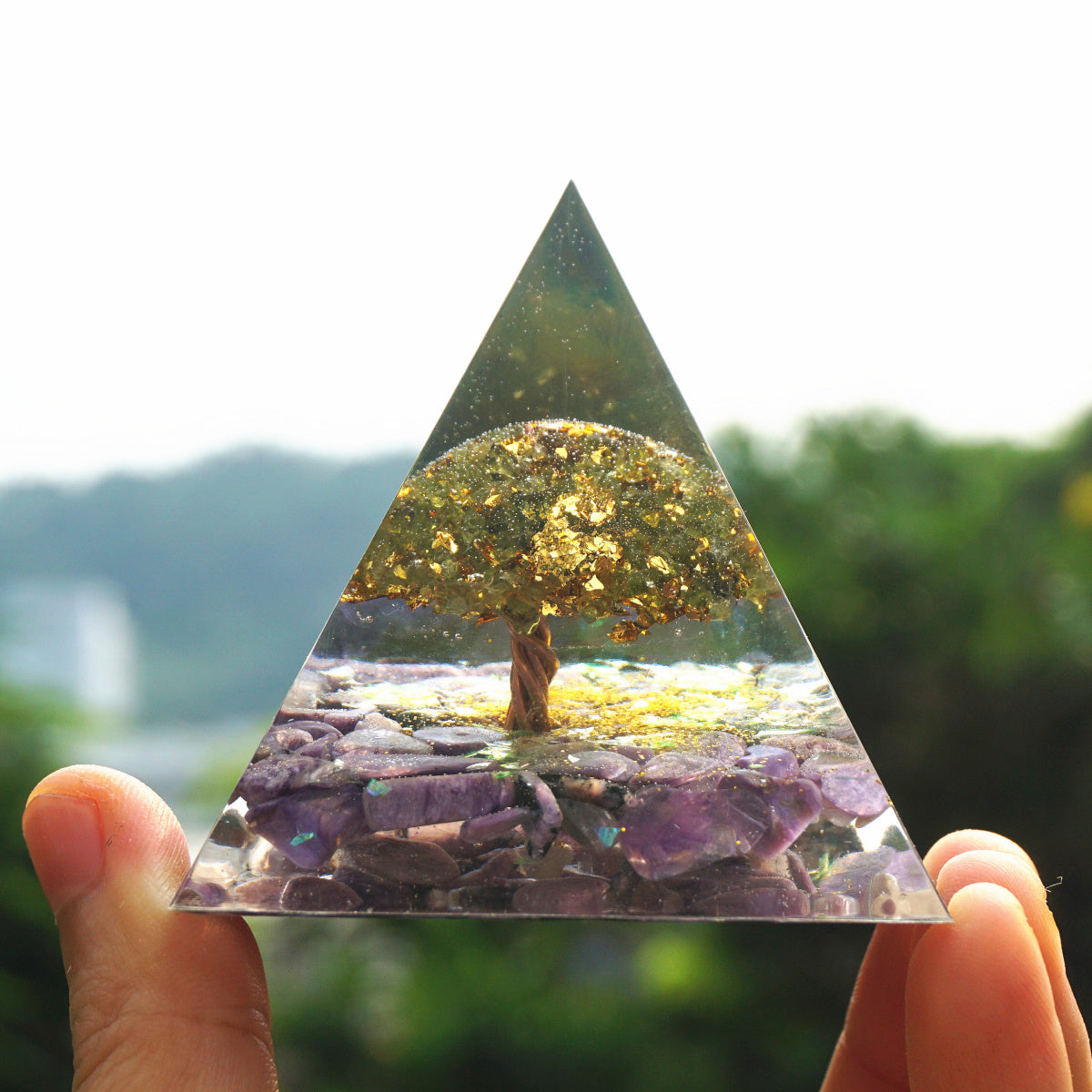 Natural Crystal Gravel Energy Tower Ornaments