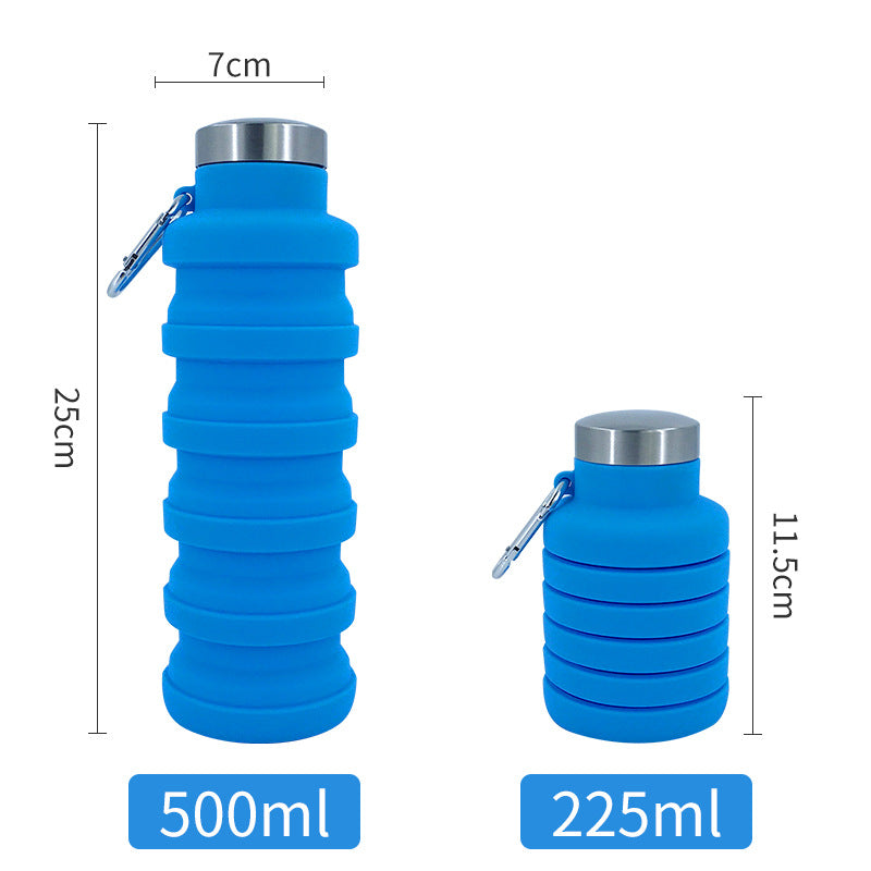 Taza plegable de silicona portátil al aire libre taza retráctil