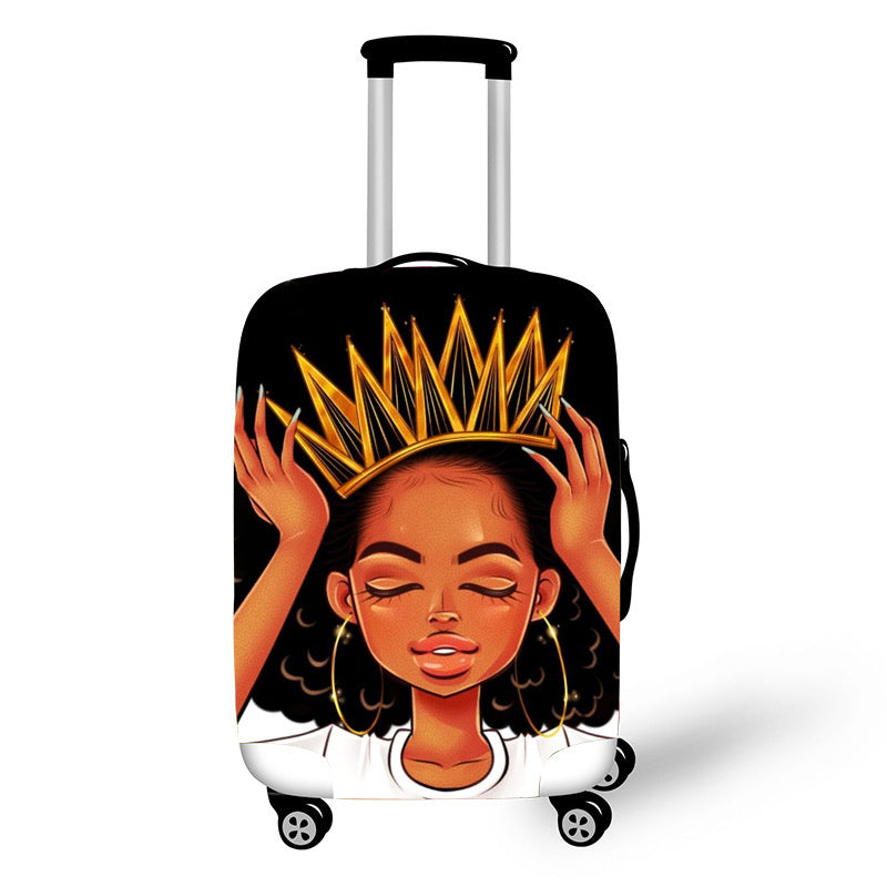Nopersonality arte africano Niña Accesorios de viaje cubierta de equipaje maleta de protección de equipaje cubierta de polvo telas elásticas 18-30 pulgadas
