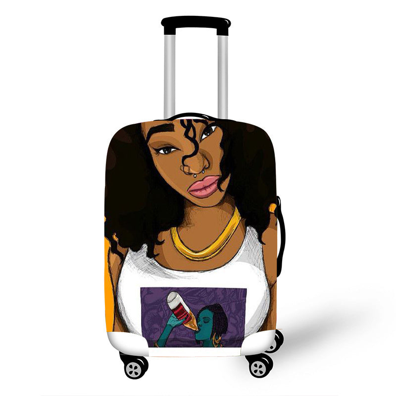 Nopersonality arte africano Niña Accesorios de viaje cubierta de equipaje maleta de protección de equipaje cubierta de polvo telas elásticas 18-30 pulgadas