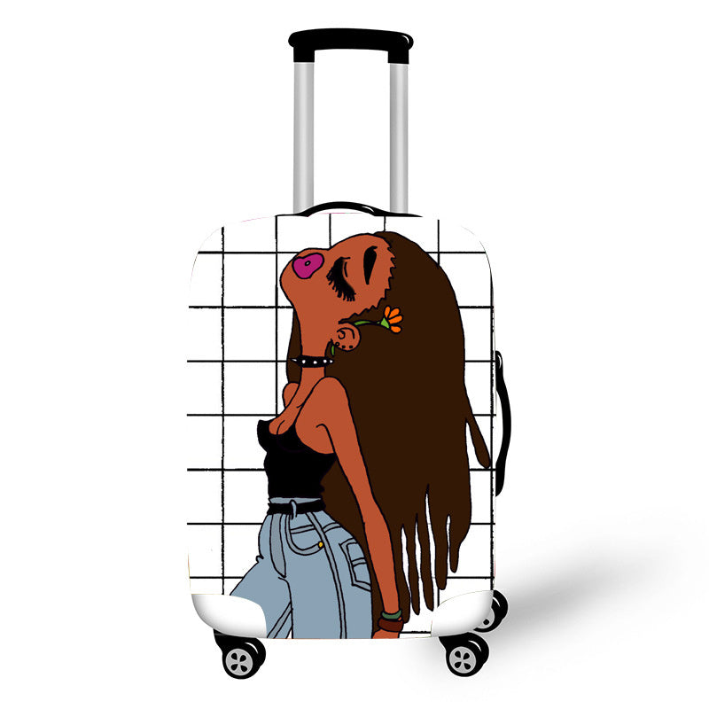 Nopersonality arte africano Niña Accesorios de viaje cubierta de equipaje maleta de protección de equipaje cubierta de polvo telas elásticas 18-30 pulgadas
