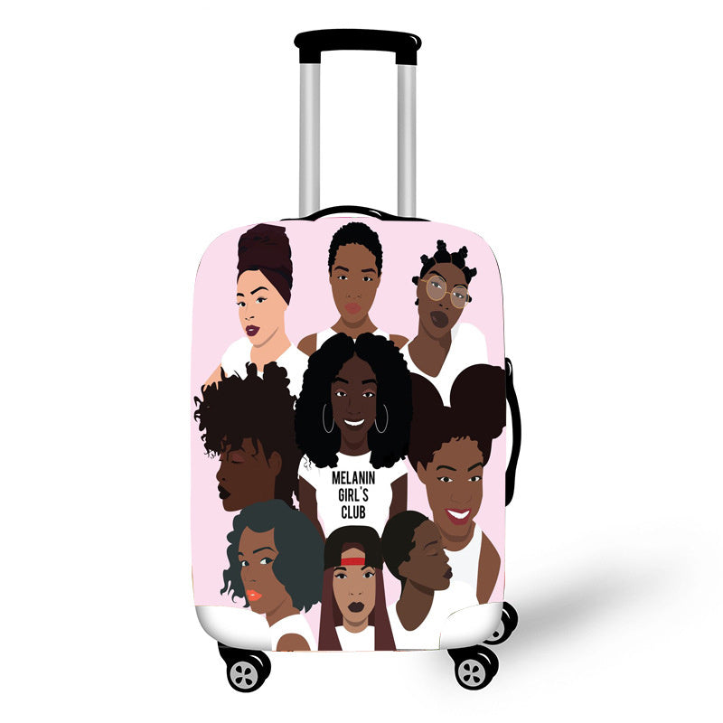 Nopersonality arte africano Niña Accesorios de viaje cubierta de equipaje maleta de protección de equipaje cubierta de polvo telas elásticas 18-30 pulgadas