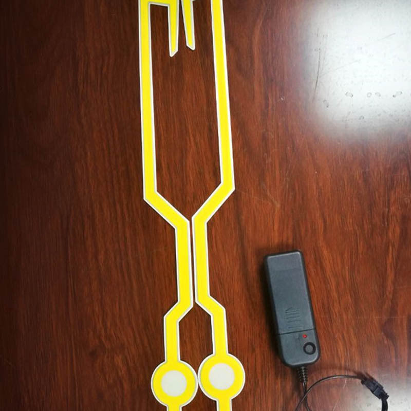 Casco motocicleta luz de conducción tira de señal intermitente Durable Kit Bar Diy casco Led tira Reflector película de luz fría