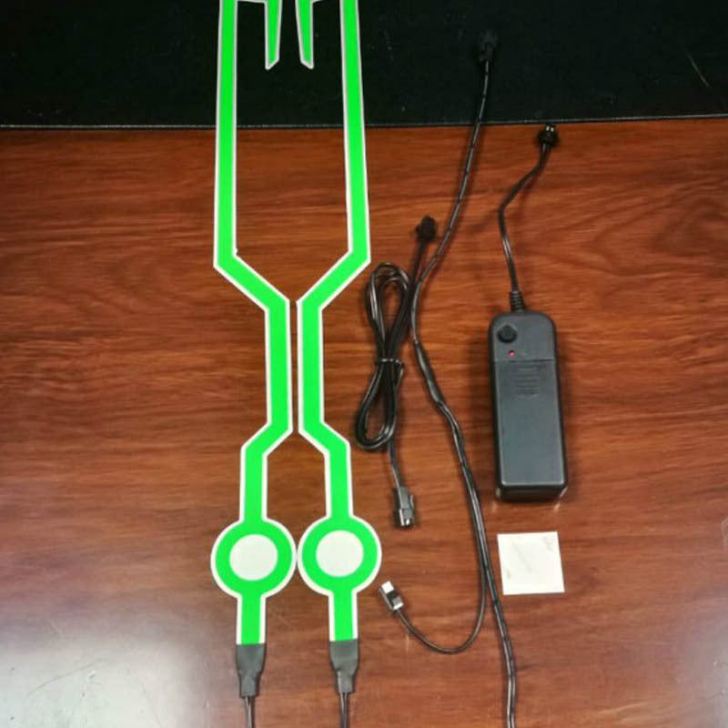 Casco motocicleta luz de conducción tira de señal intermitente Durable Kit Bar Diy casco Led tira Reflector película de luz fría