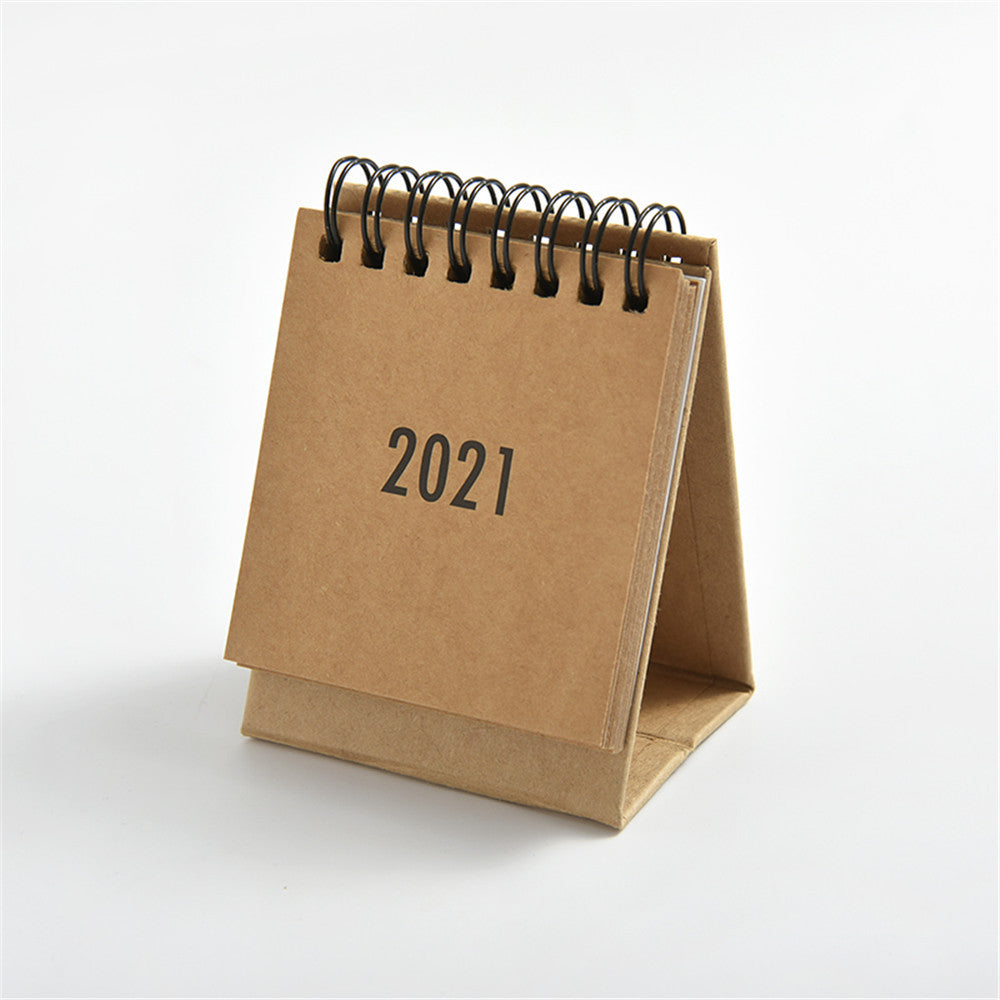 simple solid color small desk calendar