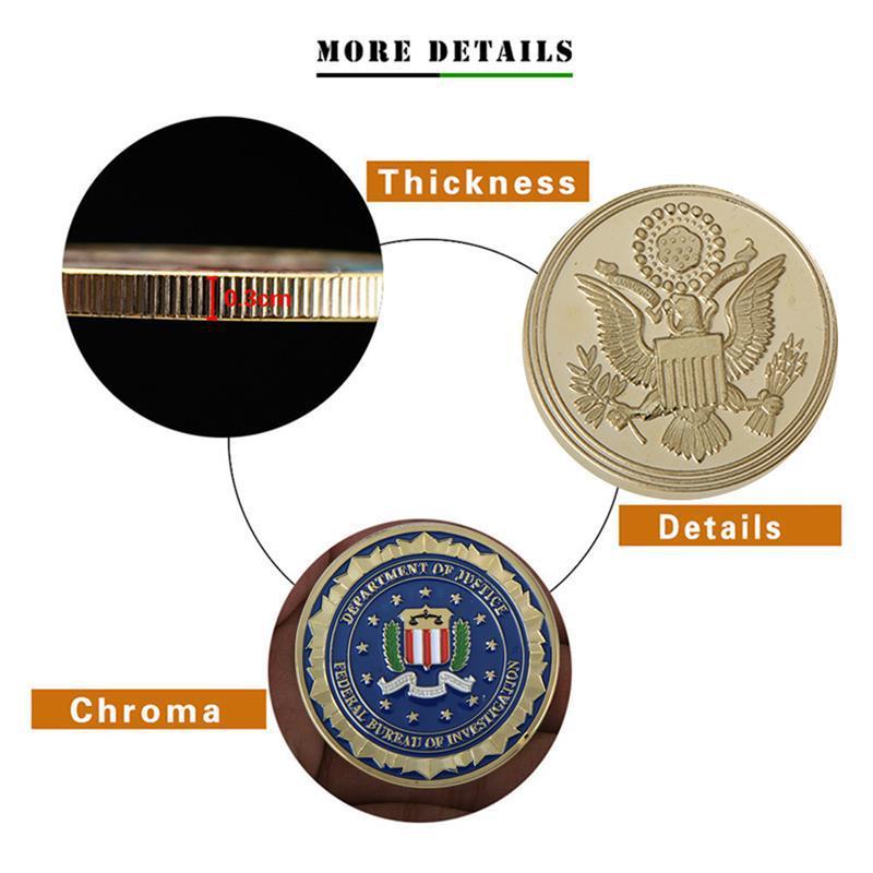 Department of Justice FBI Metal Commemorative Coin