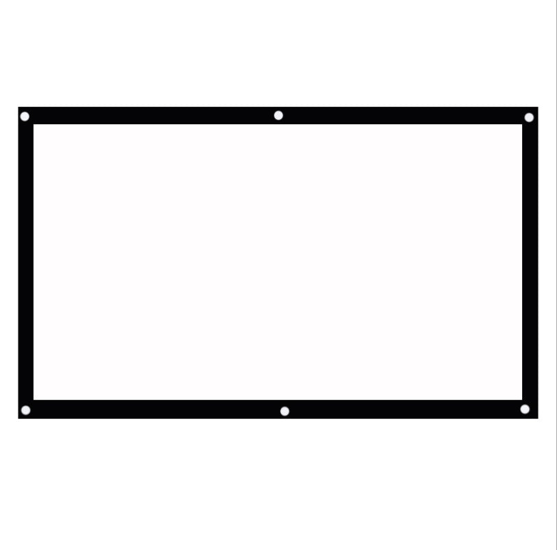 Manufacturer Custom Polyester White Soft Simple Curtain Folding Movie Screen Projector Home Anti-light Curtain