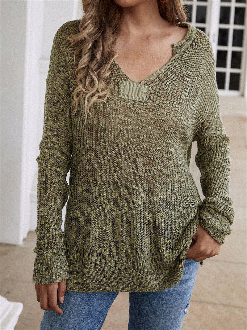 Suéter Jersey suelto de punto de otoño e invierno acrílico para mujer