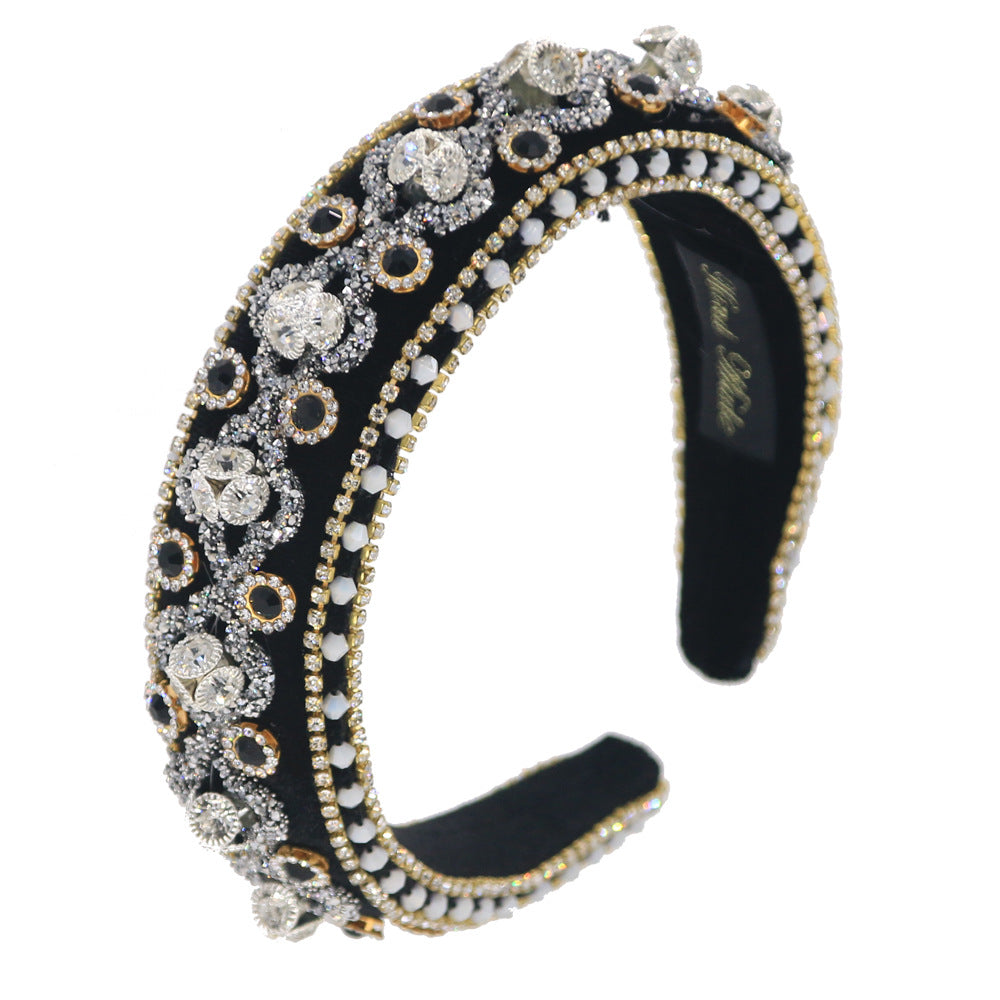European And American Court Style Luxury Diamond-laid Headband