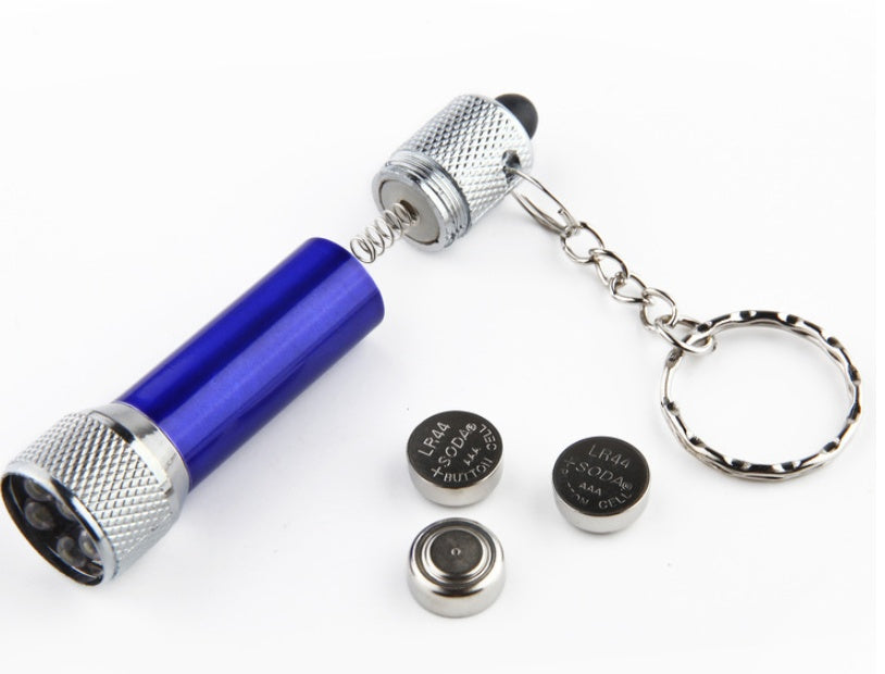 Mini llavero Luz de emergencia de noche linterna de Camping linterna LED portátil llavero de aluminio