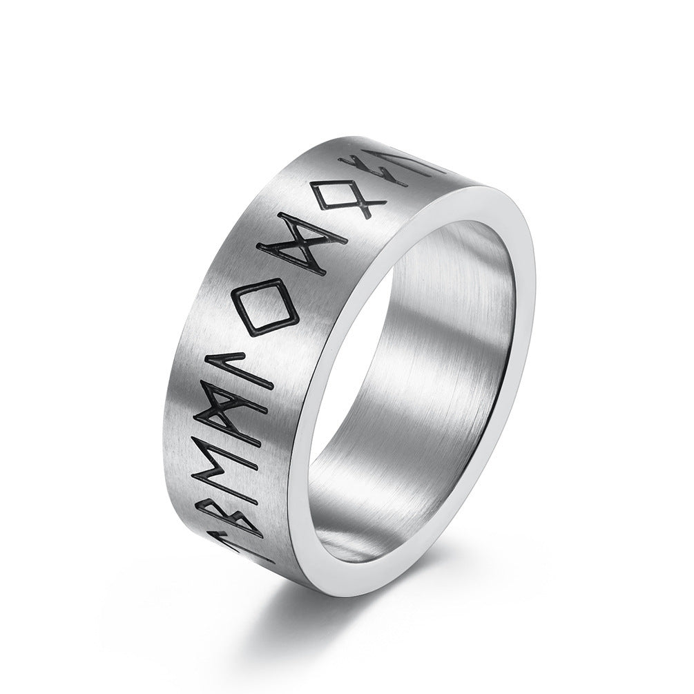 Anillo de titanio de acero mate cepillado para hombre y mujer pulseras