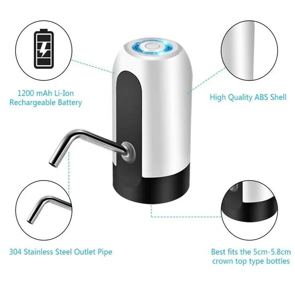 Bomba de interruptor de botella de agua dispensador Universal automático eléctrico 5 galones USB USB bomba de agua dispensador automático de botella de agua potable bomba 2/3/4/5 Galones EE. UU.