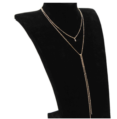 Collar de Lariat multicapa de polvo de estrellas