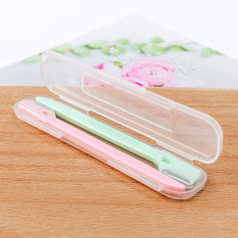 Portable Mini Eyebrow Trimming Knife Set