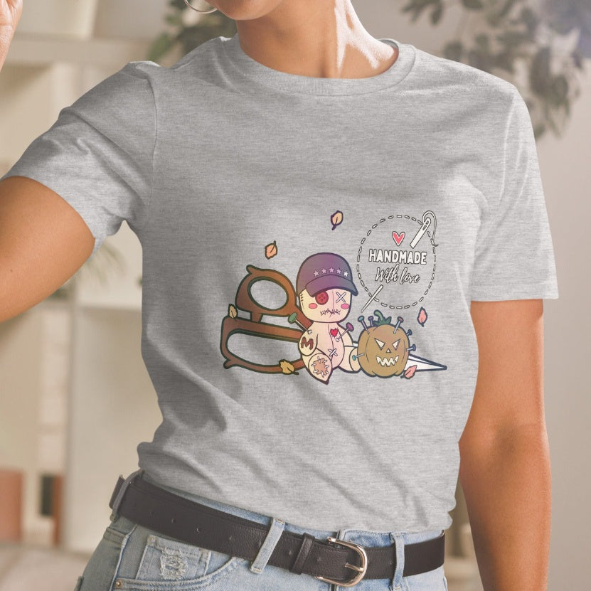 European And American Solid Color Round Neck Digital Printed T-shirt