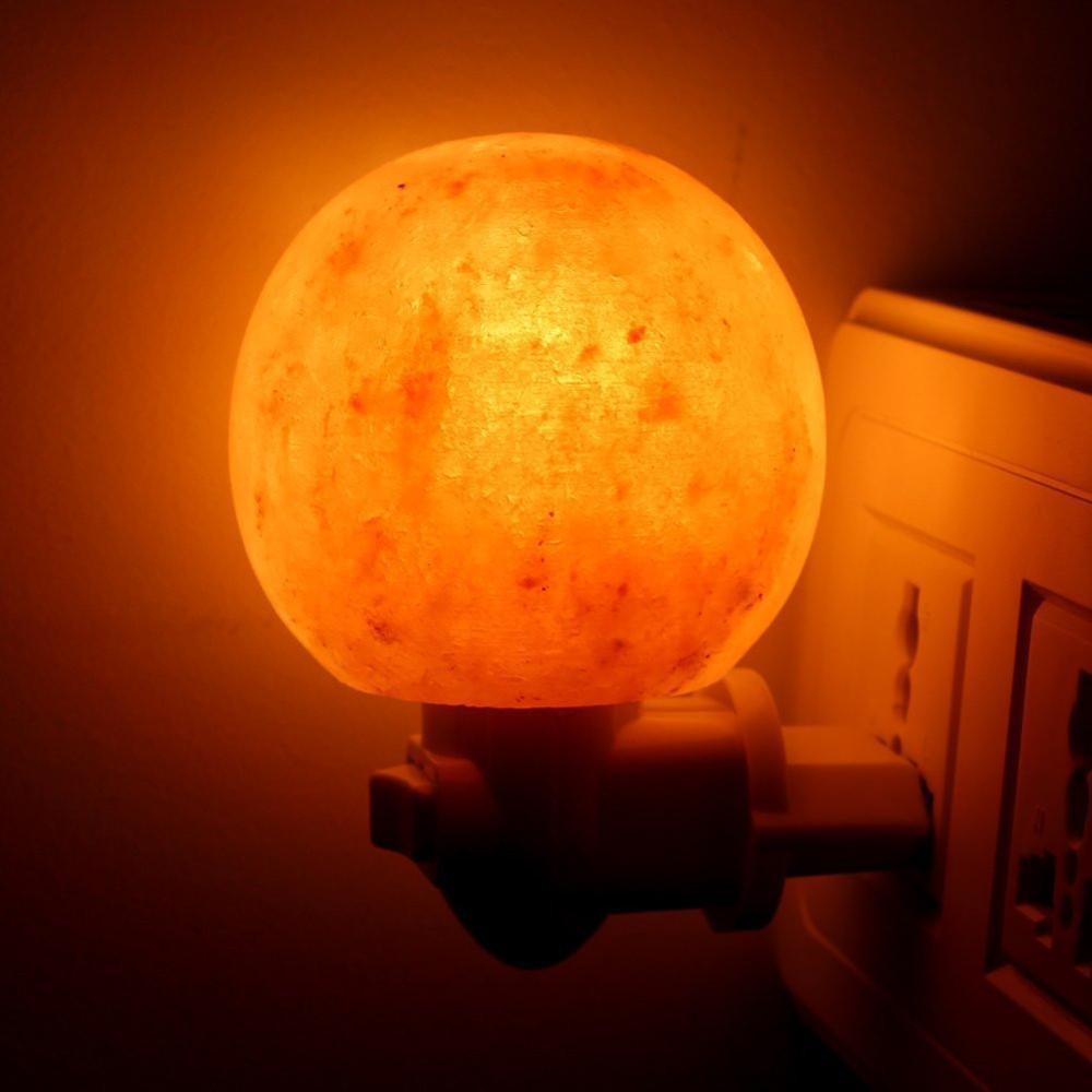 Lámpara de luz nocturna de sal de cristal
