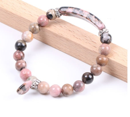Red stone bracelet love pendant