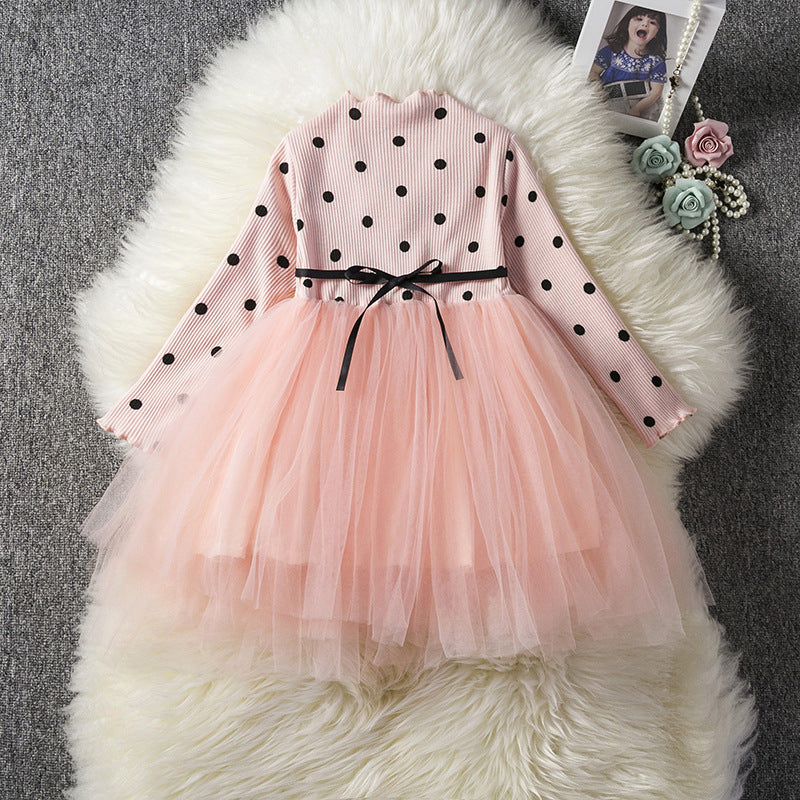 Vestido de niñas con lazo de cuerda flotante