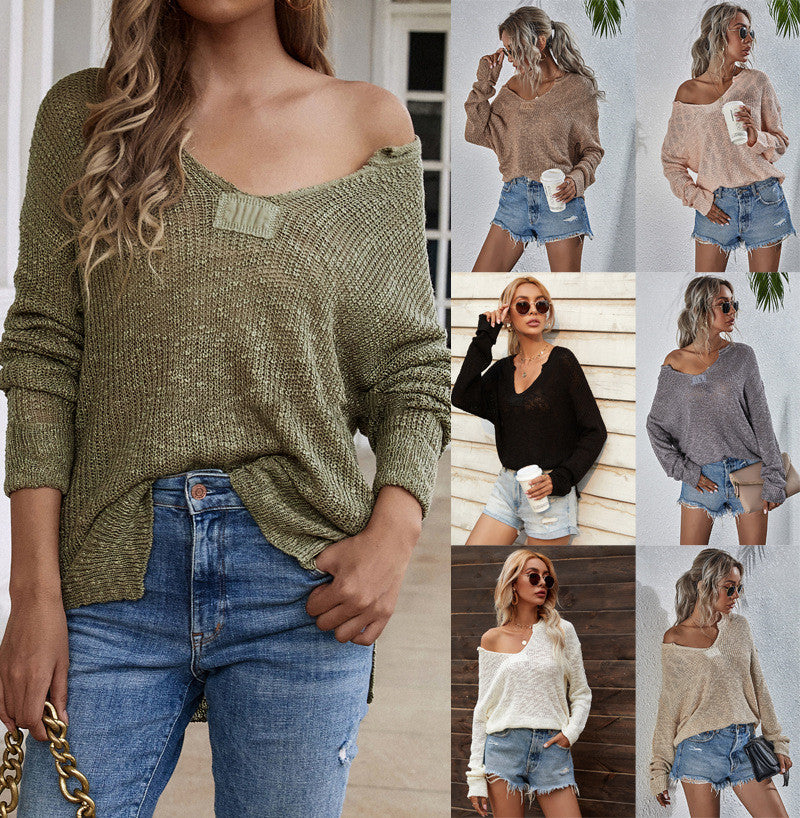 Suéter Jersey suelto de punto de otoño e invierno acrílico para mujer