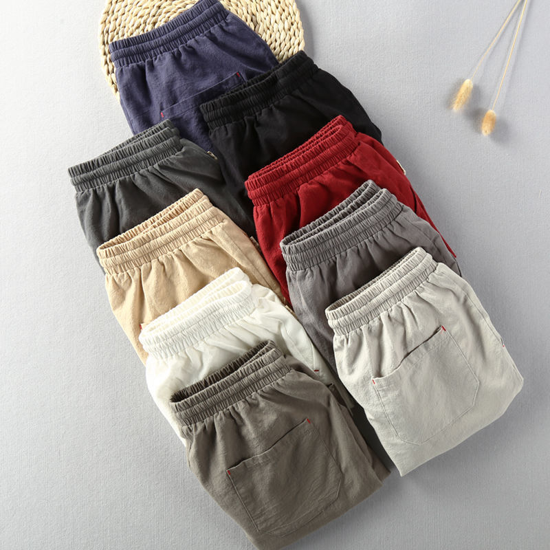 Summer Men's Thin Casual Linen Shorts