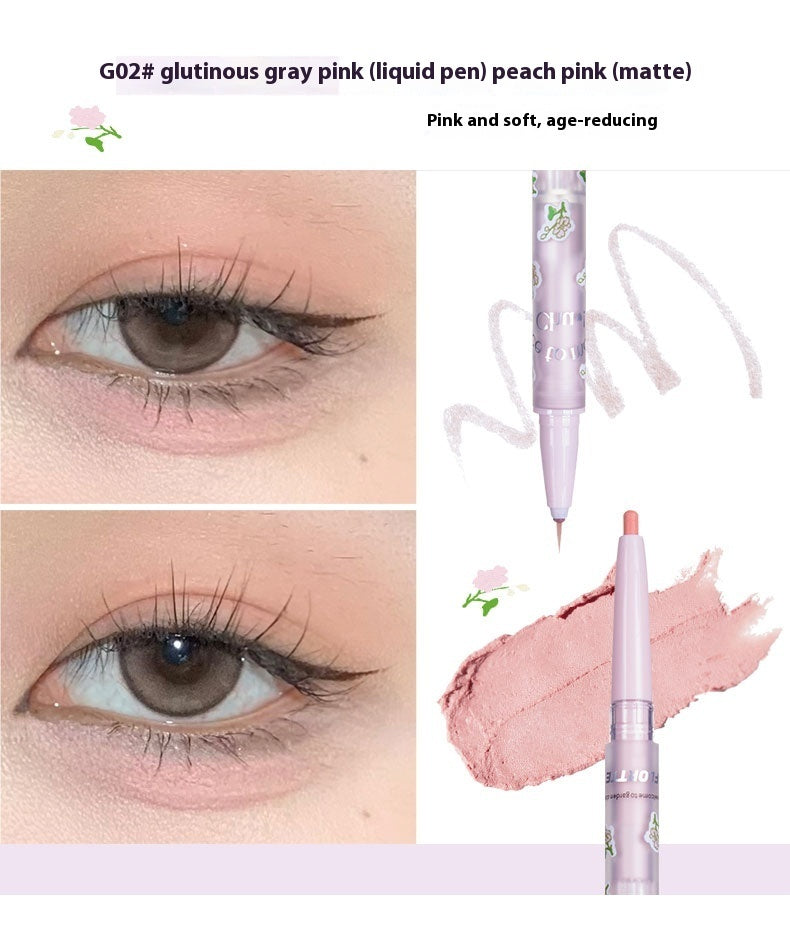 Ultra-fine Three-dimensional Brightening Double-headed Eye Shadow Pen Eye Shadow