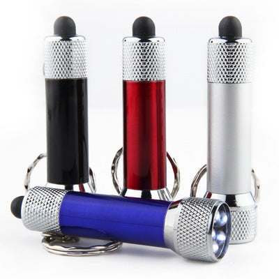 Mini llavero Luz de emergencia de noche linterna de Camping linterna LED portátil llavero de aluminio