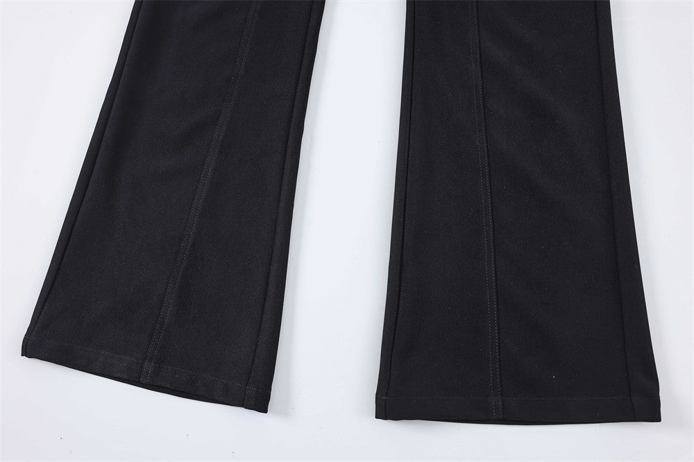 Men's Solid Color Wide Leg Overalls