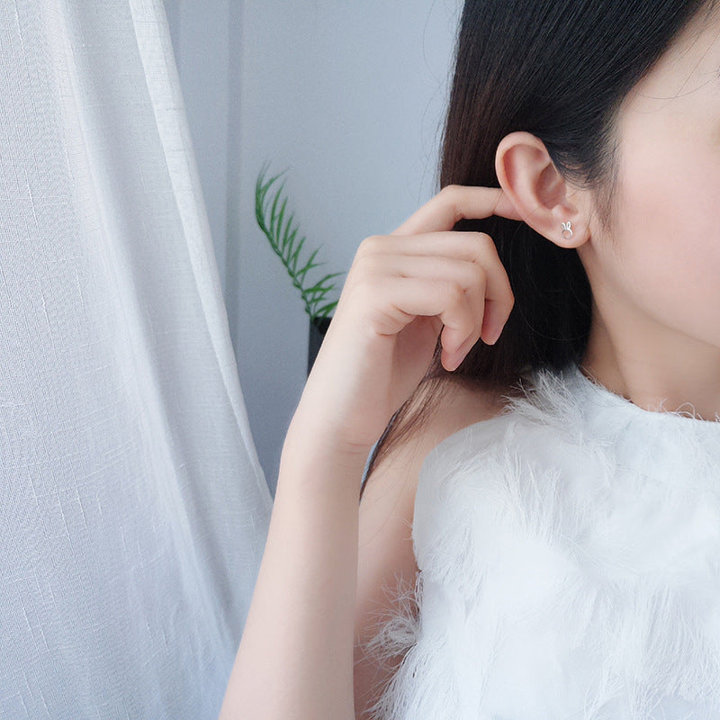 Cute Little Rabbit S925 Sterling Silver Earrings