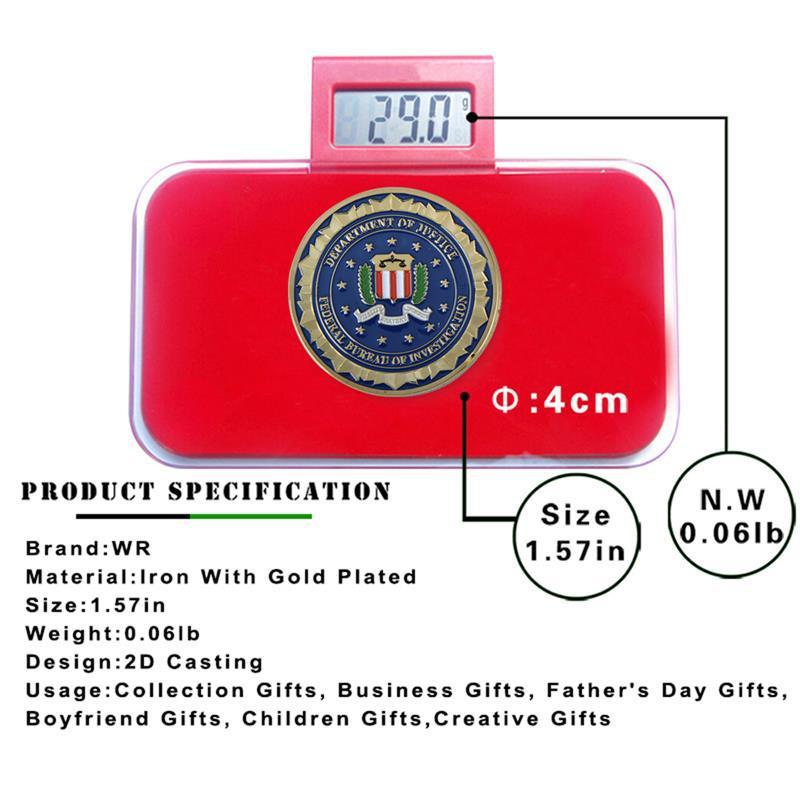 Department of Justice FBI Metal Commemorative Coin