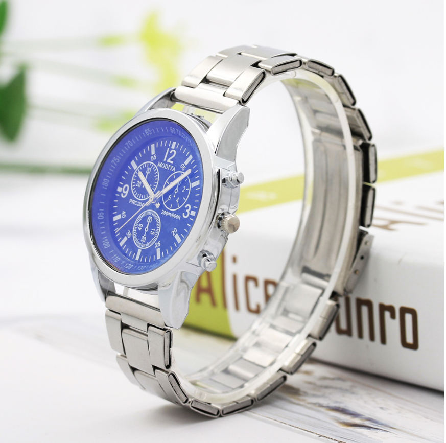 Reloj de banda de acero de regalo Blu-ray