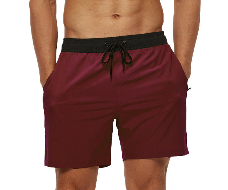 Men's Casual Solid Color Quarter Beach Pants