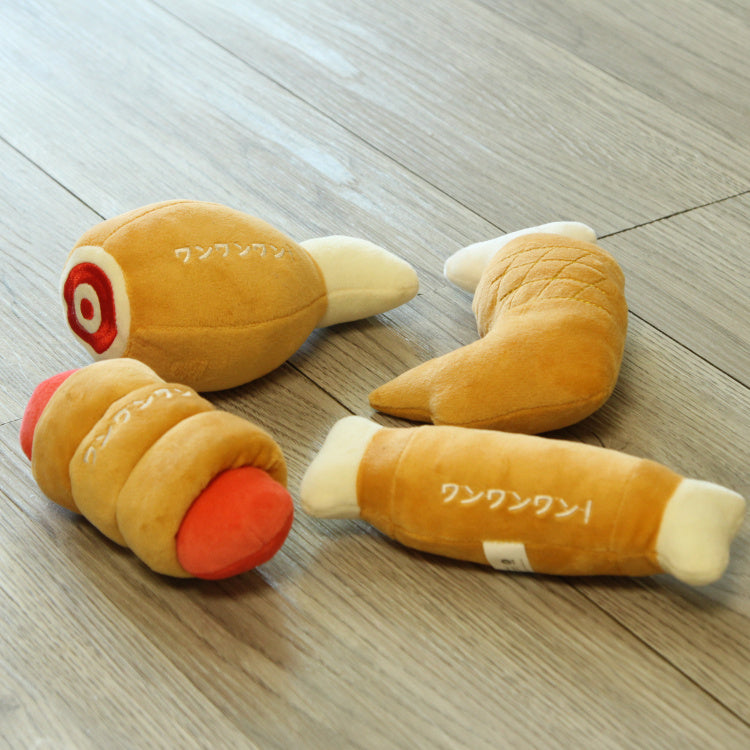 Dog French Afternoon Tea Sound Plush Molar Toy